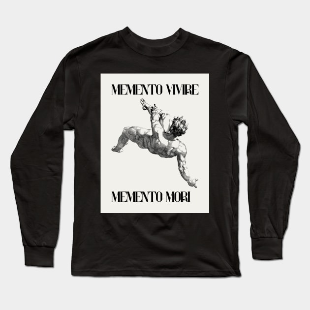 memento mori, art greek, latin phrase Long Sleeve T-Shirt by Art by Daniel Gomez